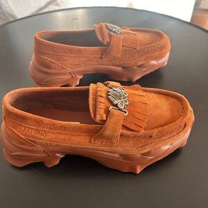 Puma Women's Suede Loafers in Rust